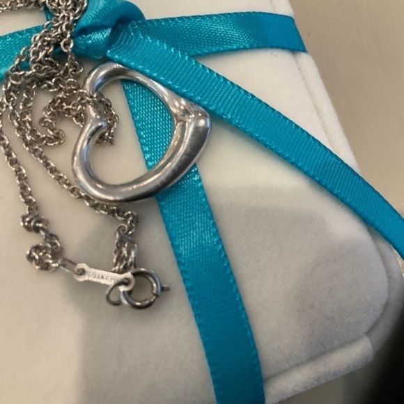 Tiffany & Co. Jewelry - Tiffany Large Open Heart Sterling Silver Charm Tiffany Sterling Silver Chain
